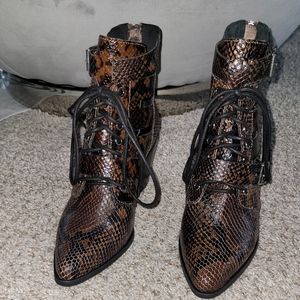 SOLD Snake Print Booties